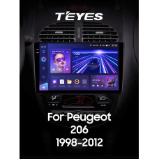 Android head unit Teyes CC3 6+128 Gb with 360° surround view° Peugeot 206 1998-2012 9" 2k (L1)