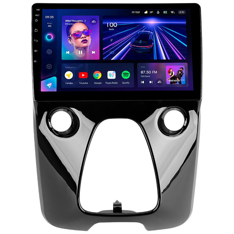 Stamm-Magnetophon Teyes CC3 4+32 GB für Peugeot 108, Toyota Aygo (B40, 2014–2021, F1) 10
