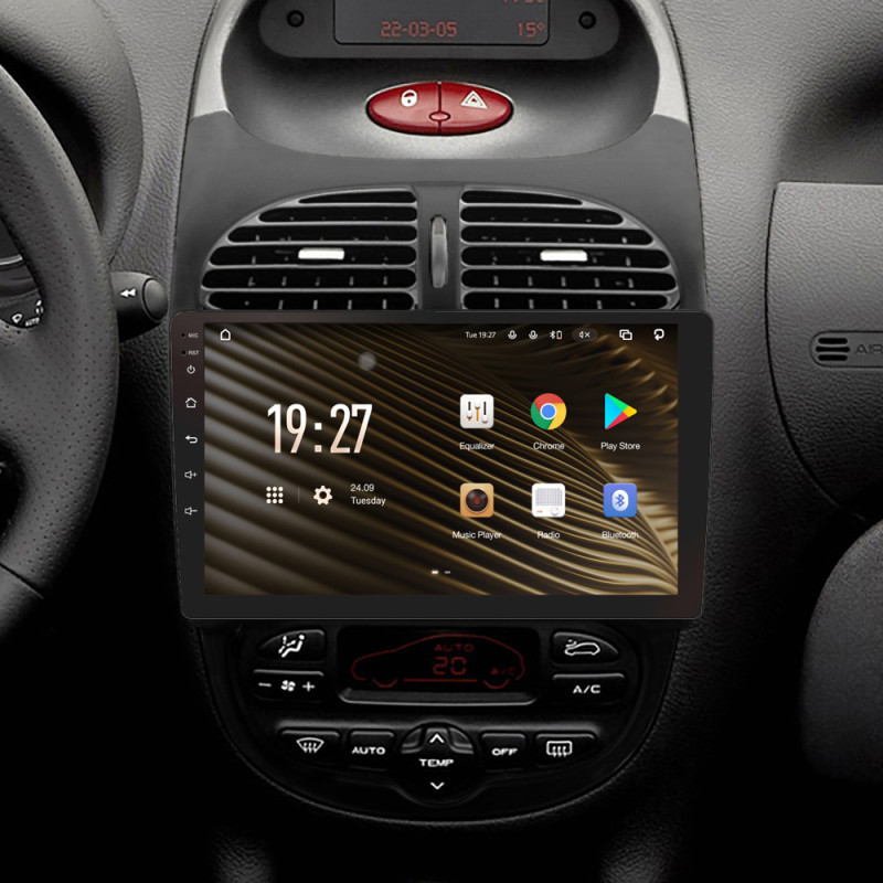 Android head unit SIGMA S9432 ANDROID 10 4+32 Gb 4G DSP Peugeot 206 1998-2012 9" (L1)