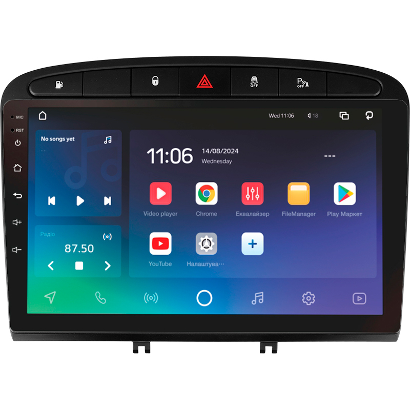Android head unit SIGMA X9464 ANDROID 10 4+64 Gb 4G DSP Peugeot 408 1 T7 2012-2020 For Peugeot 308 2007-2015 9"