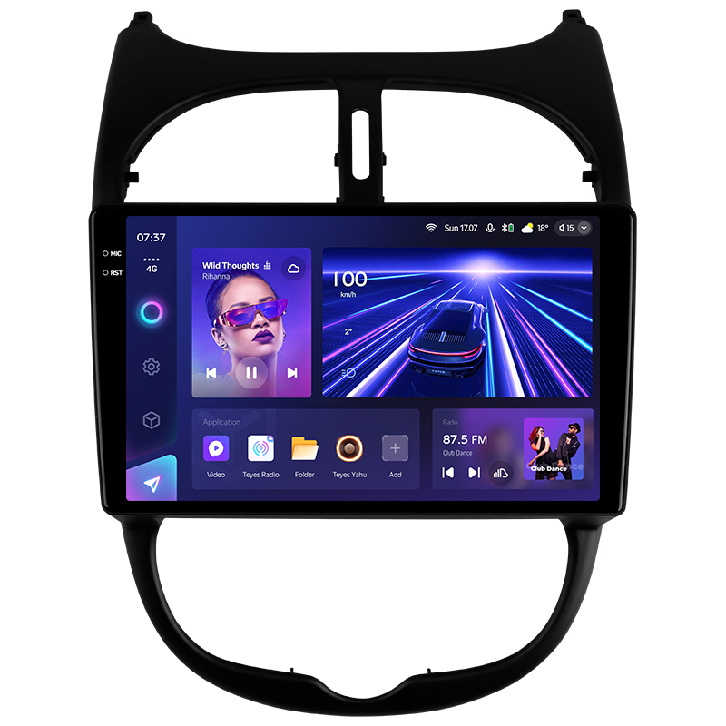 Android head unit Teyes CC3 4+32 Gb Peugeot 206 1998-2012 9" 2k (L1)