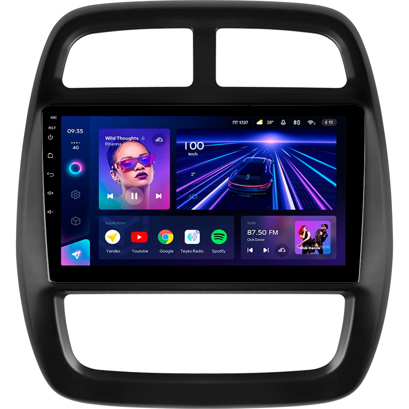 Android head unit Teyes CC3 4+32 Gb Renault KWID 2015-2019 9" (L1)