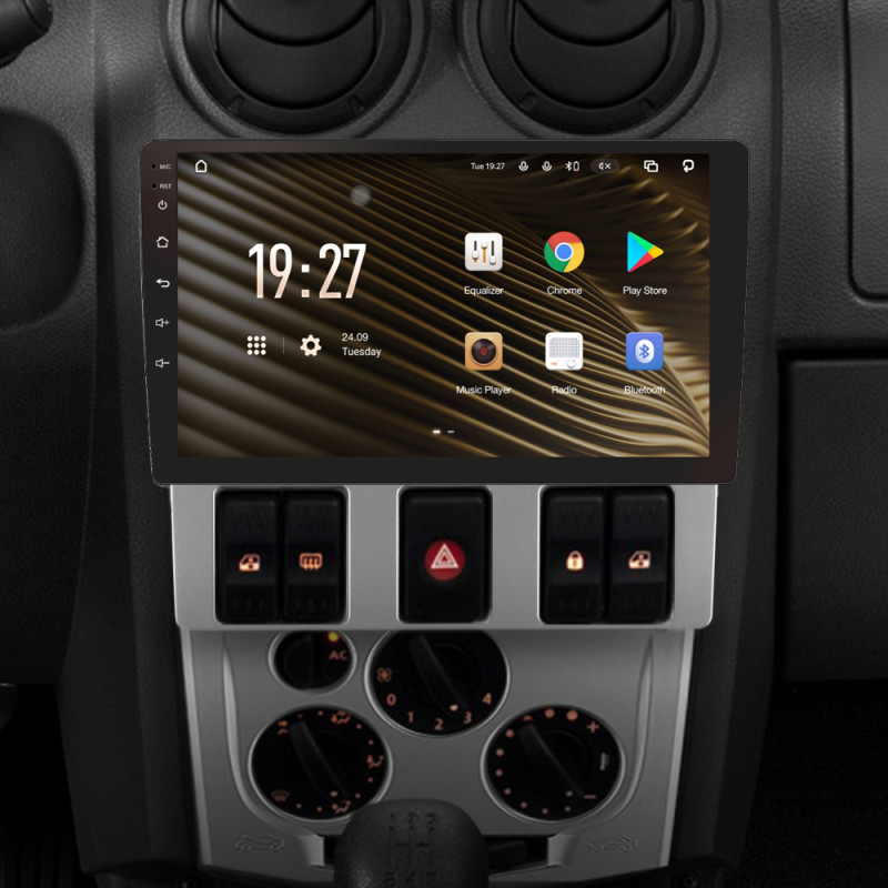 Android head unit SIGMA S9432 ANDROID 10 4+32 Gb 4G DSP Renault Logan 1 2004-2009 9"