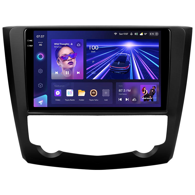 Android head unit Teyes CC3 6+128 Gb with 360° surround view° Renault Kadjar 2015-2017 9" 2k