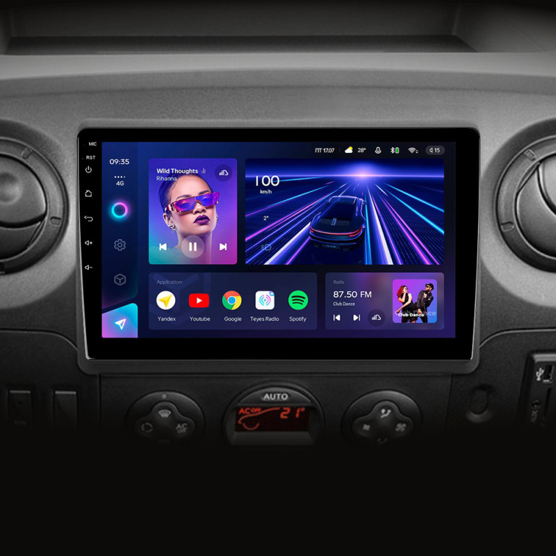 Android head unit Teyes CC3 4+32 Gb Renault Master 2010-2019 For Nissan NV400 2010-2020 For Opel Movano 2 2010-2019 (F1) 10"