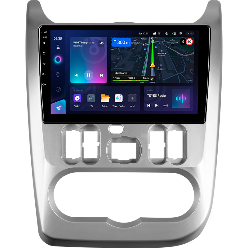 Android head unit Teyes CC3L 4+64 Gb Renault Logan 1 2010-2016 (CAN BUS) 9" (L2)