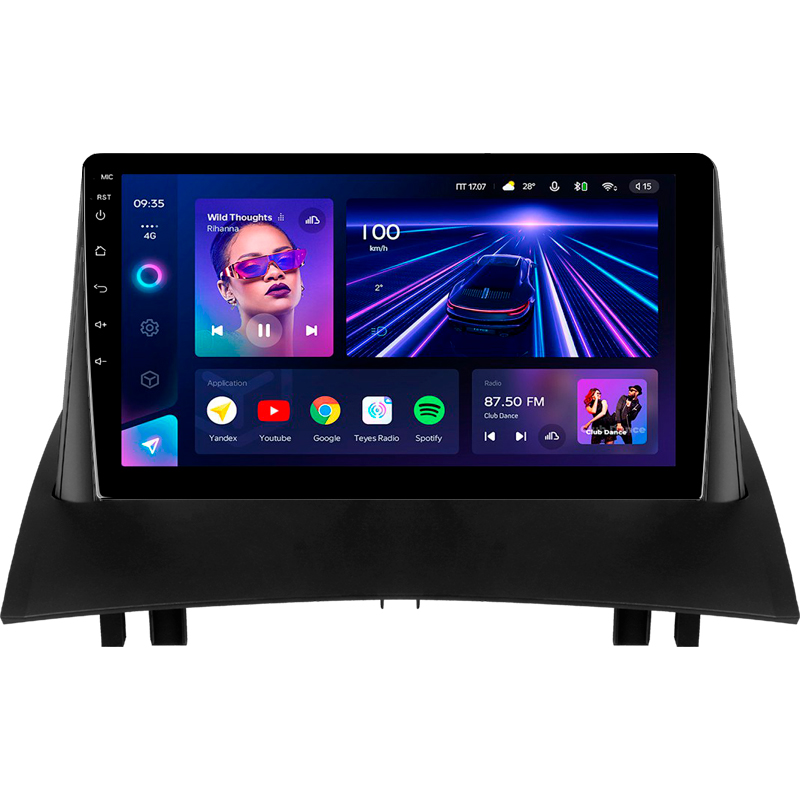Android head unit Teyes CC3 4+32 Gb Renault Megane 2 2002-2009 9"
