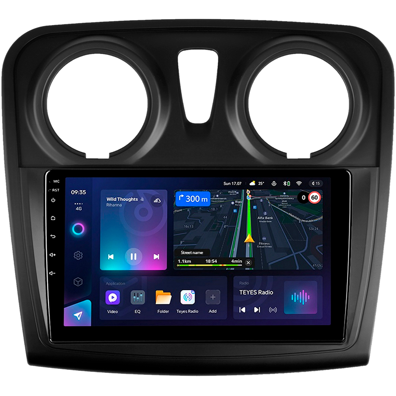 Android head unit Teyes CC3L 4+64 Gb Renault Logan 2 2012-2022 Sandero 2 2013-2022 (F2) (A) 9"