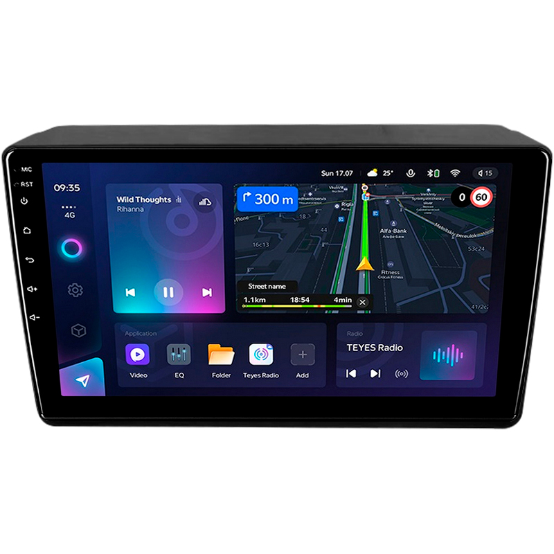 Android head unit Teyes CC3L 4+64 Gb Renault Duster (F1) 2015-2021 / LADA Largus I 1 2021 9" (L1)