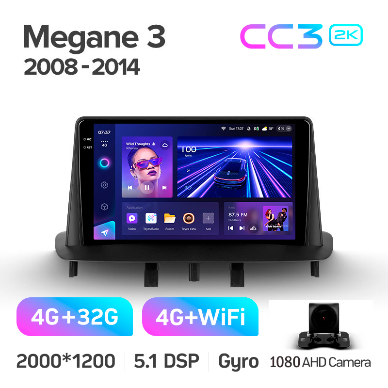 Android head unit Teyes CC3 4+32 Gb Renault Megane 3 2008-2014 9" 2k (L1)