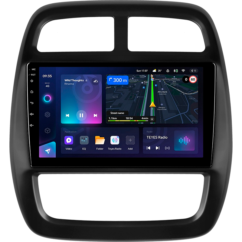 Android head unit Teyes CC3L 4+64 Gb Renault KWID 2015-2019 9" (L1)