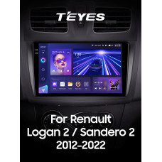 Android head unit Teyes CC3 6+128 Gb Renault Logan 2 2012-2022 Sandero 2 2013-2022 (F1) (A) 9" 2k