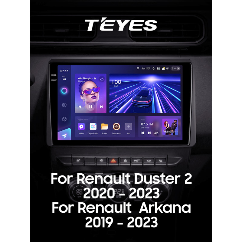 Android head unit Teyes CC3 4+64 Gb Renault Duster HM 2 2020-2023 (F1) 10" 2k