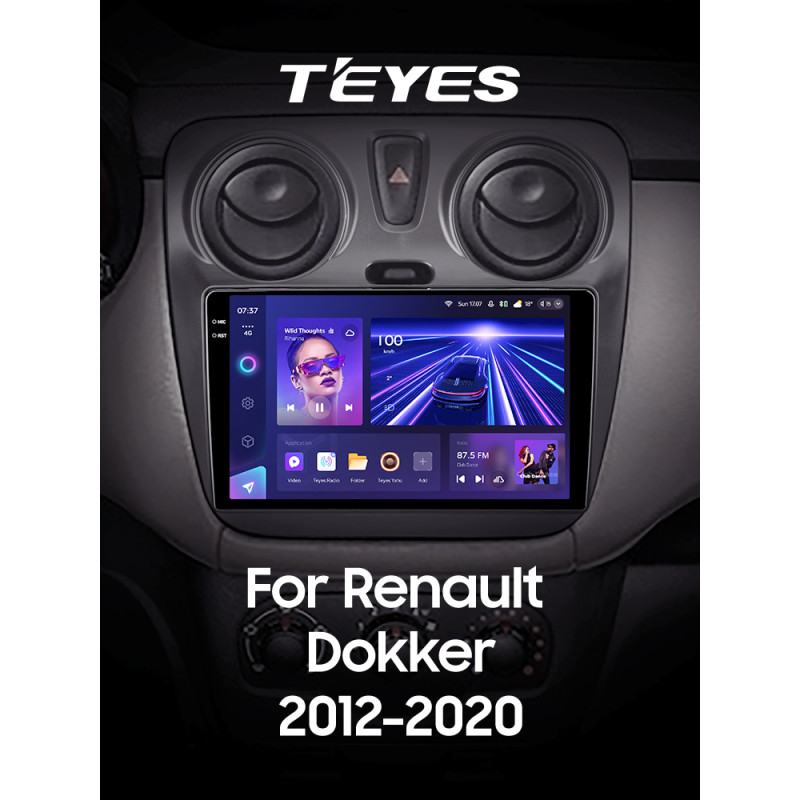 Android head unit Teyes CC3 6+128 Gb Renault Dokker 2012-2020 9" 2k
