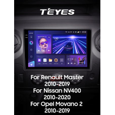 Android head unit Teyes CC3 4+64 Gb Renault Master 2010-2019 For Nissan NV400 2010-2020 For Opel Movano 2 2010-2019 (F1) 10" 2k