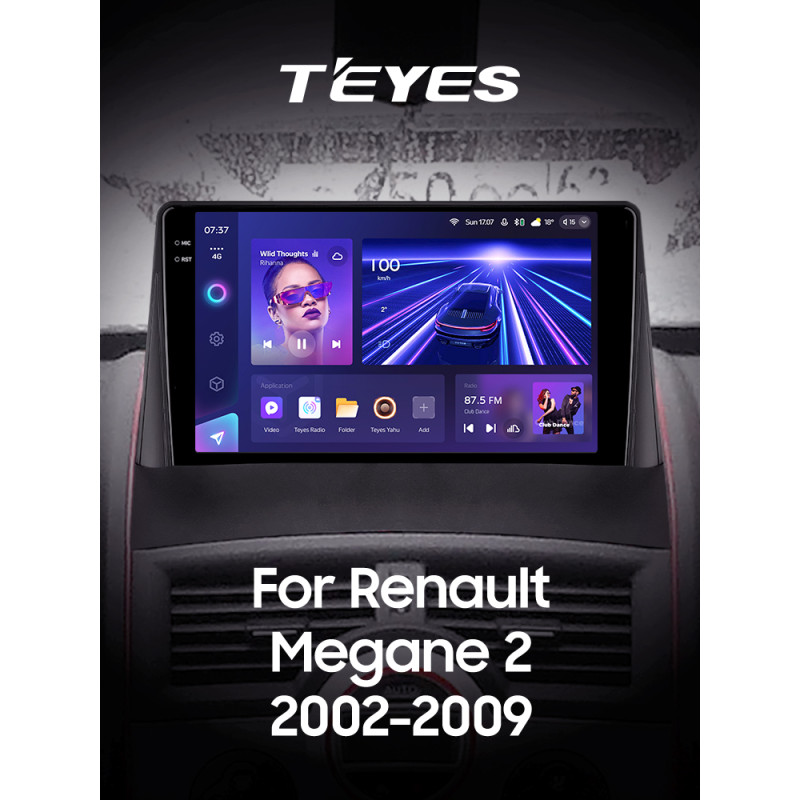 Android head unit Teyes CC3 6+128 Gb Renault Megane 2 2002-2009 9" 2k