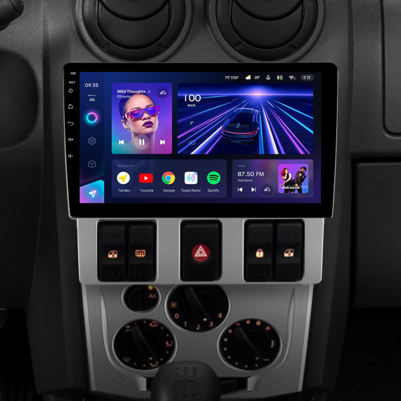 Android head unit Teyes CC3 4+32 Gb Renault Logan 1 2004-2009 9"