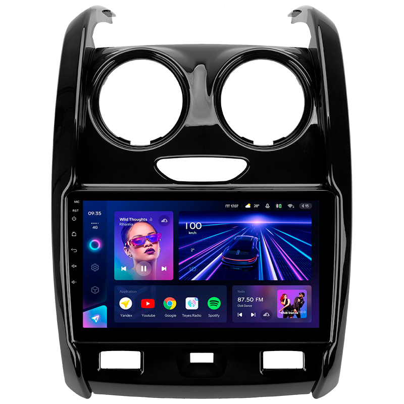 Android head unit Teyes CC3 4+32 Gb Renault Duster (F2) 2015-2021 / LADA Largus 2021 9" (L1)