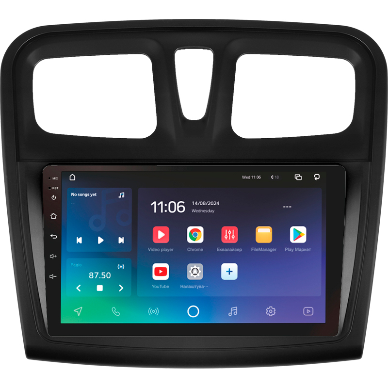 Android head unit SIGMA X9432 ANDROID 10 4+32 Gb 4G DSP Renault Logan 2 2012-2022 Sandero 2 2013-2022 (F1) (B) 9" (L1)