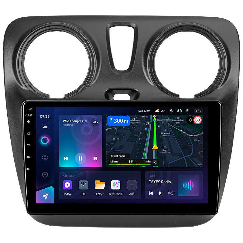 Android head unit Teyes CC3L 4+64 Gb Renault Dokker 2012-2020 9"