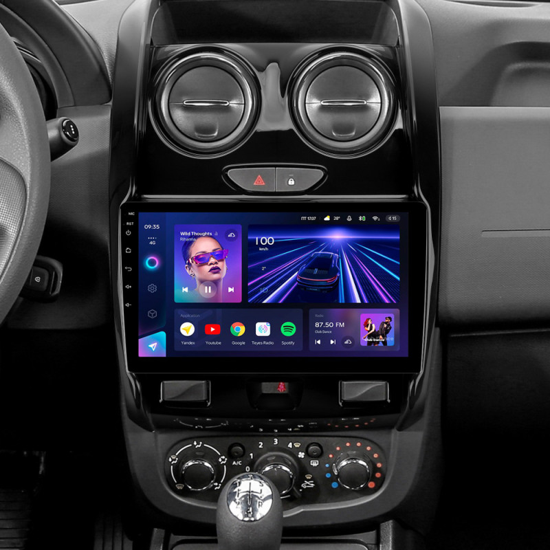 Android head unit Teyes CC3 4+32 Gb Renault Duster (F2) 2015-2021 / LADA Largus 2021 9" (L1)