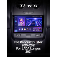 Android head unit Teyes CC3 6+128 Gb with 360° surround view° Renault Duster (F1) 2015-2021 / LADA Largus I 1 2021 9" 2k (L1)