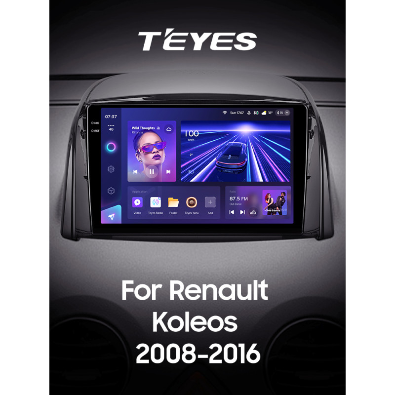 Android head unit Teyes CC3 6+128 Gb with 360° surround view° Renault Koleos 2008 - 2016 (A) 9" 2k (L1)