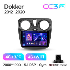 Android head unit Teyes CC3 4+32 Gb Renault Dokker 2012-2020 9" 2k