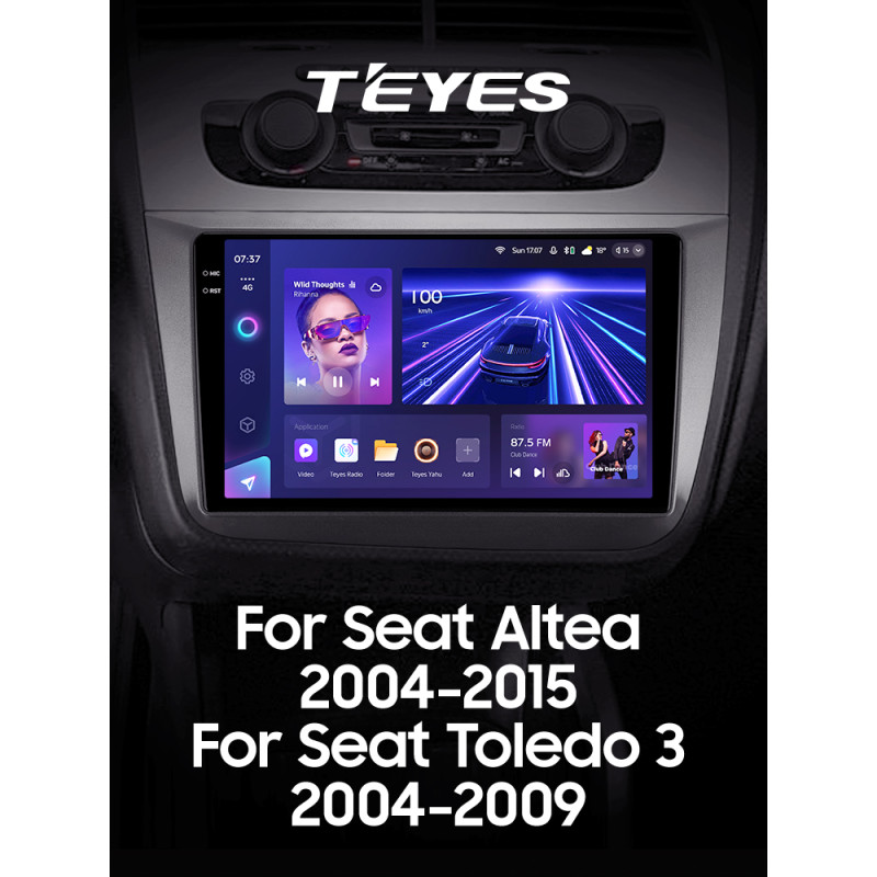 Android head unit Teyes CC3 6+128 Gb Seat Altea 5P (Left hand drive) 2004-2015 9" 2k