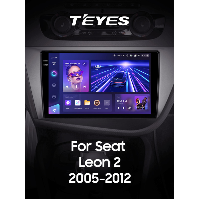 Android head unit Teyes CC3 4+32 Gb Seat Leon 2 2005-2012 (F2) 9" 2k
