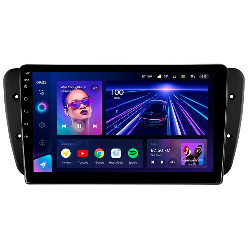 Android head unit Teyes CC3 4+32 Gb Seat Ibiza 6J 2008-2015 9"
