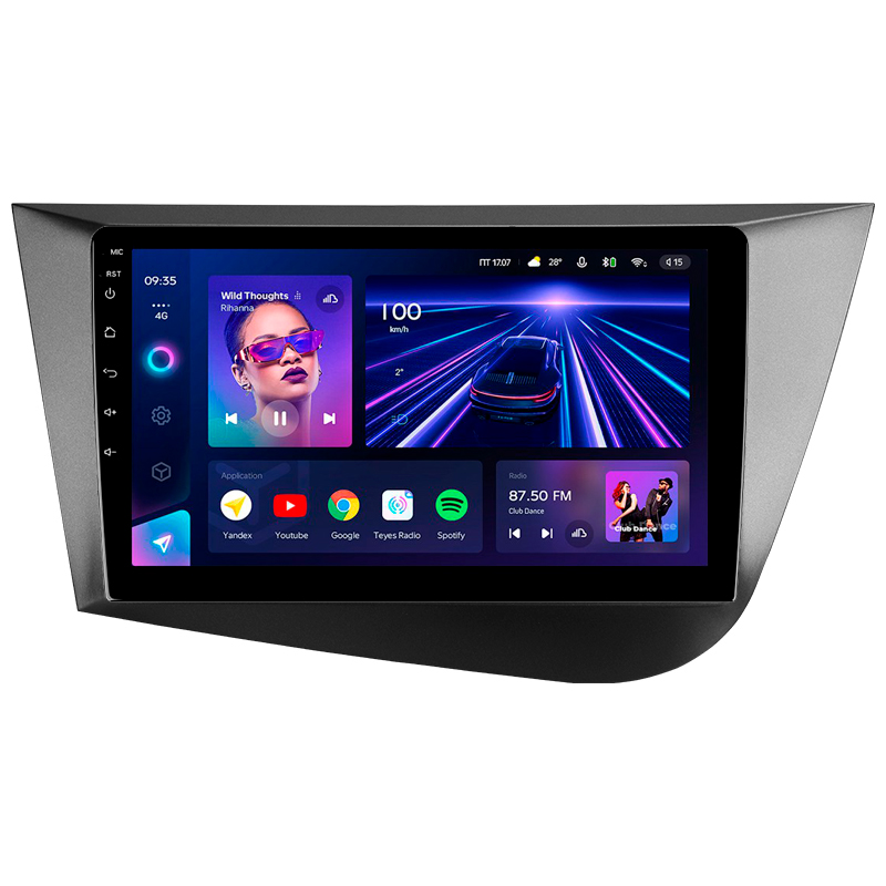 Android head unit Teyes CC3 4+32 Gb Seat Leon 2 2005-2012 (F2) 9"