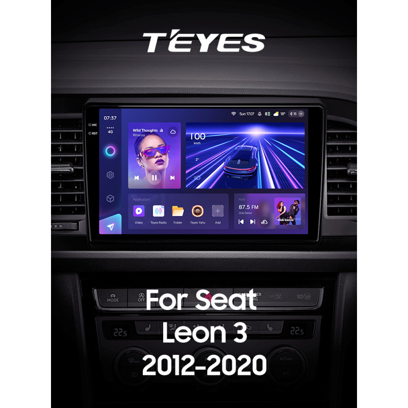 Android head unit Teyes CC3 6+128 Gb Seat Leon 3 2012-2020 (F3) 9" 2k