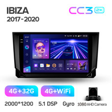 Android head unit Teyes CC3 4+32 Gb Seat Ibiza 2017-2020 9" 2k (L1)