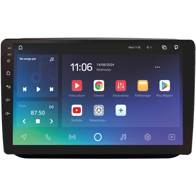 Android head unit SIGMA X10432 ANDROID 10 4+32 Gb 4G DSP Skoda Fabia 2 2007-2014 10"