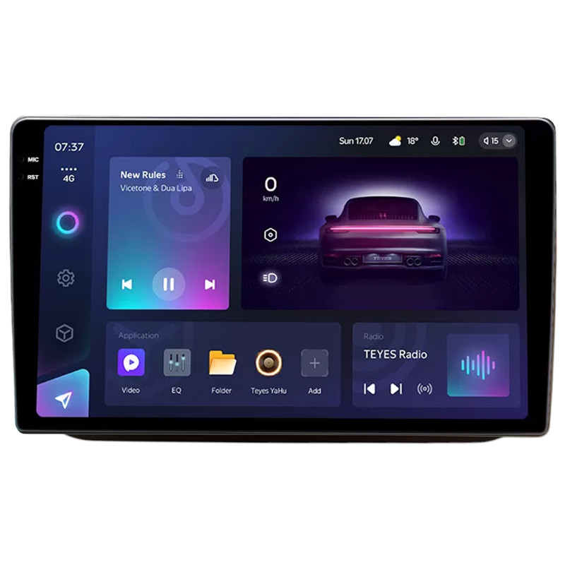 Android head unit Teyes CC3 4+32 Gb Skoda FABIA RAPID 2007-2014 Sliver 10" 2k
