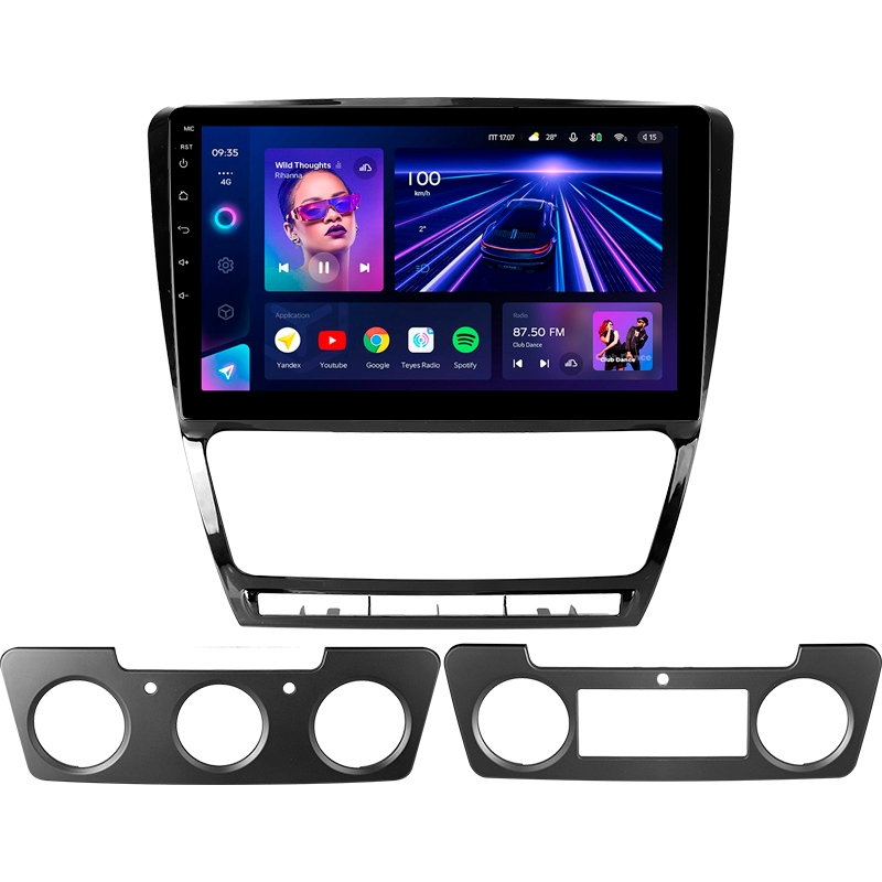 Android head unit Teyes CC3 4+32 Gb Skoda Octavia 2 A5 2008-2013 10" black