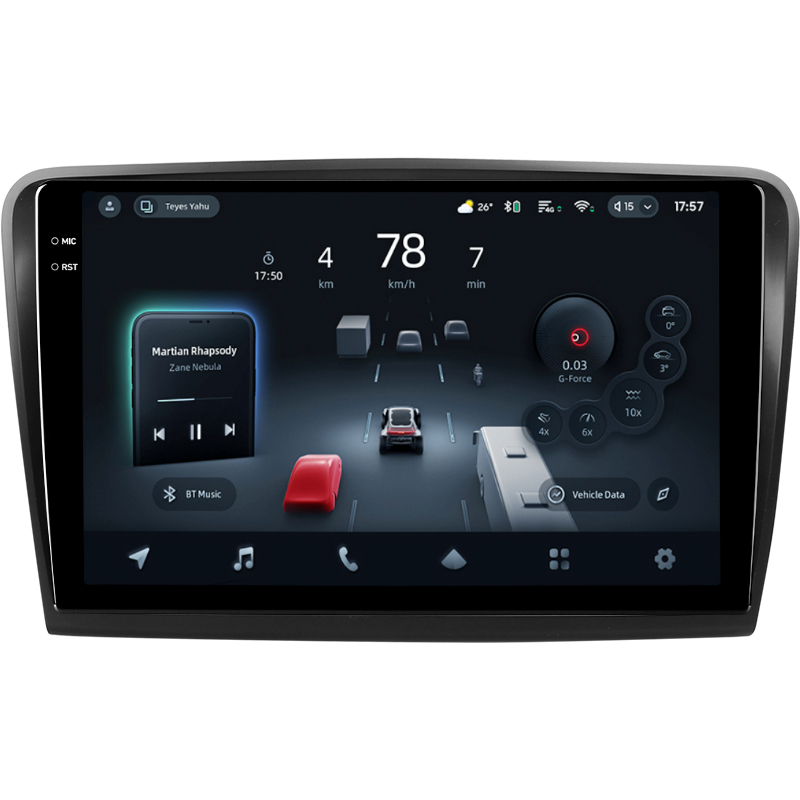 Android head unit Teyes CC4 Pro 12+256 Gb Skoda Superb 2 B6 2008-2015 10" 2k