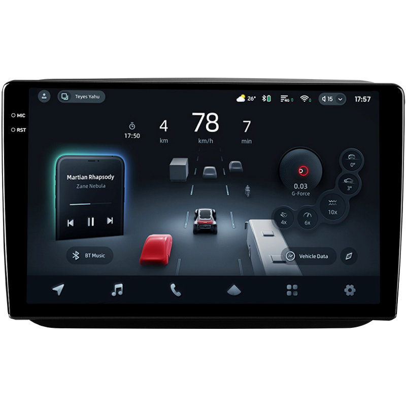 Android head unit Teyes CC4 Pro 12+256 Gb Skoda Fabia 2 2007-2014 10" 2k