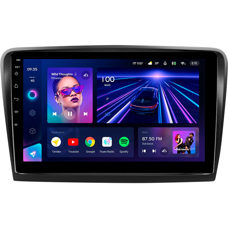 Android head unit Teyes CC3 4+32 Gb Skoda Superb 2 B6 2008-2015 10"