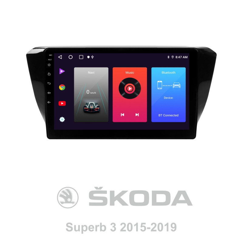 Android head unit SIGMA F10216 ANDROID 10 2+32 Gb Skoda Superb 3 2015-2019 10"