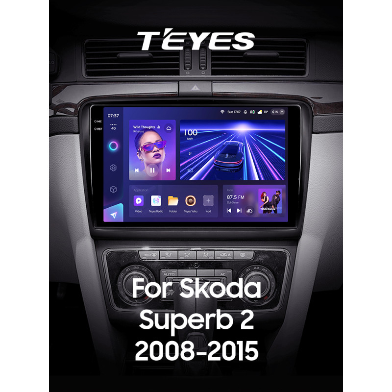 Android head unit Teyes CC3 6+128 Gb with 360° surround view° Skoda Superb 2 B6 2008-2015 10" 2k