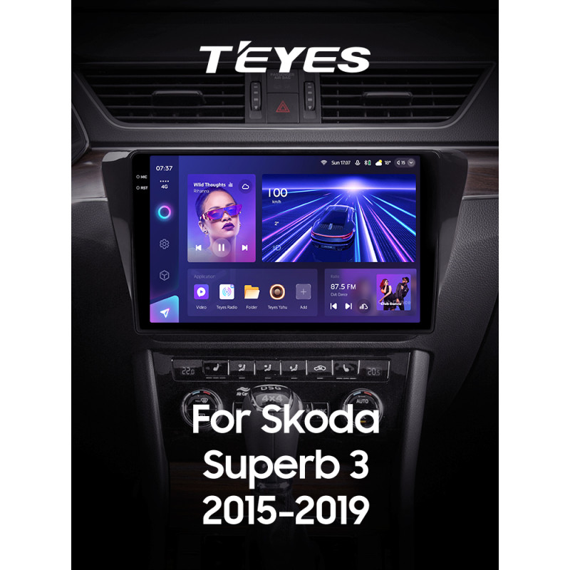 Android head unit Teyes CC3 6+128 Gb with 360° surround view° Skoda Superb 3 2015-2019 10" 2k