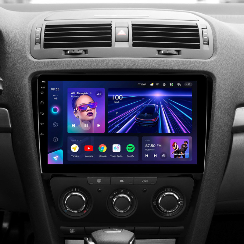 Android head unit Teyes CC3 4+32 Gb Skoda Octavia 2 A5 2008-2013 10" black