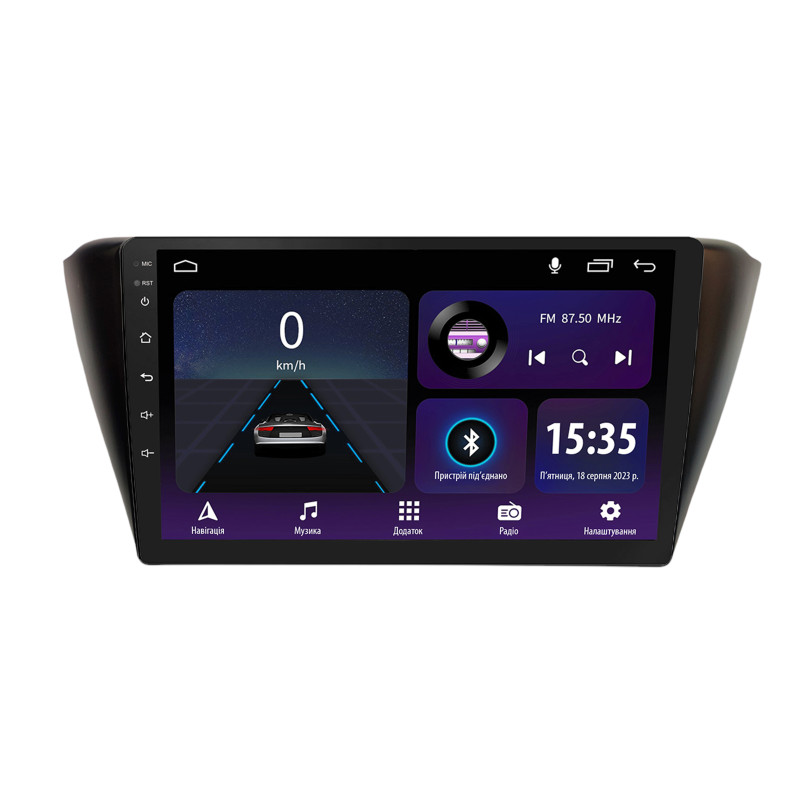 Android head unit SIGMA E9232 ANDROID 10 2+32 Gb Skoda Fabia 2014-2018 9"
