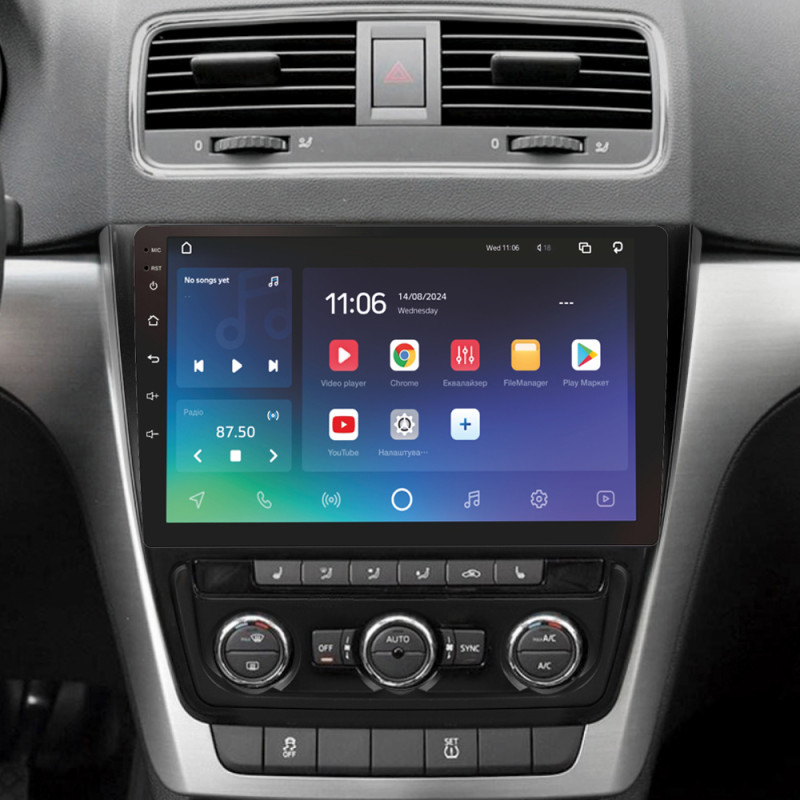 Android head unit SIGMA X10432 ANDROID 10 4+32 Gb 4G DSP Skoda Yeti 5L 2009-2014 10"