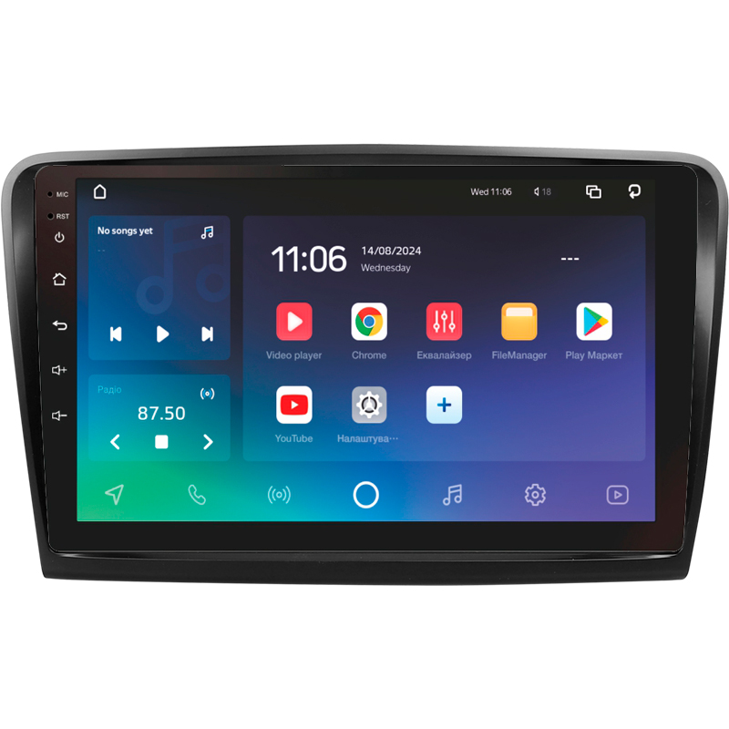 Android head unit SIGMA PRO 10464 ANDROID 10 4+64 Gb 4G DSP Skoda Superb 2 B6 2008-2015 10"