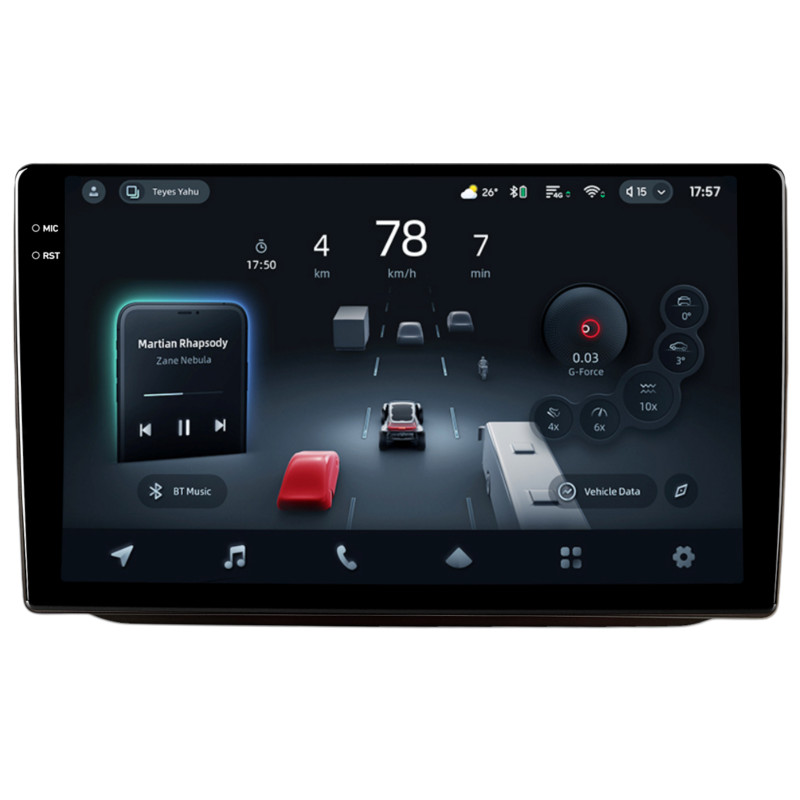 Android head unit Teyes CC4 Pro 8+128 Gb Skoda FABIA RAPID 2007-2014 Sliver 10" 2k