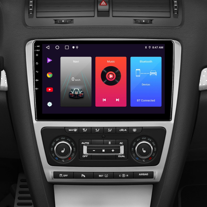 Android head unit SIGMA F10216 ANDROID 10 2+32 Gb Skoda Octavia 2 A5 2008-2013 10" silver