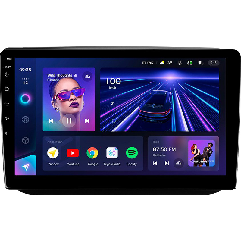 Android head unit Teyes CC3 4+32 Gb Skoda Fabia 2 2007-2014 10"